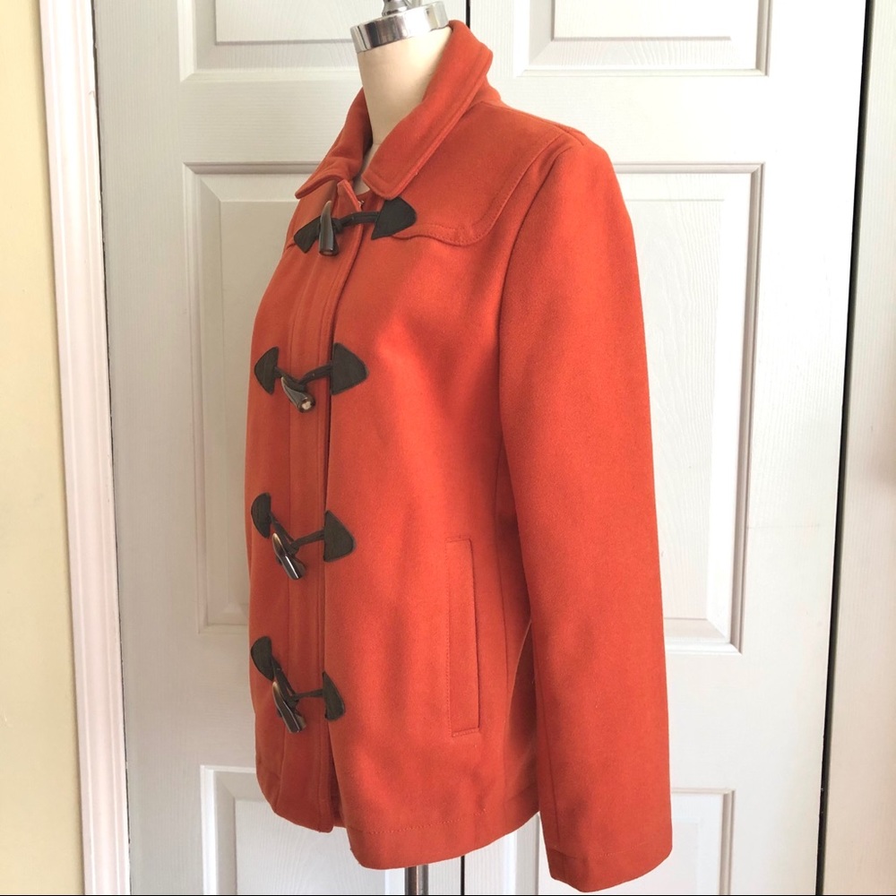 Gap Toggle Clasp Wool Blend Jacket Rust Size Large - image 4